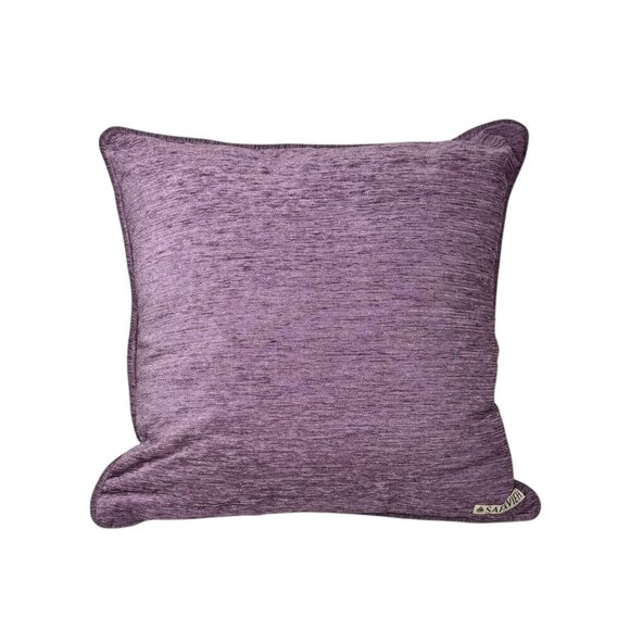 New SAFAVIER Ikat Throw Pillow Velvet Purple White Blue 17x17 Boho Decorative - Picture 2 of 7